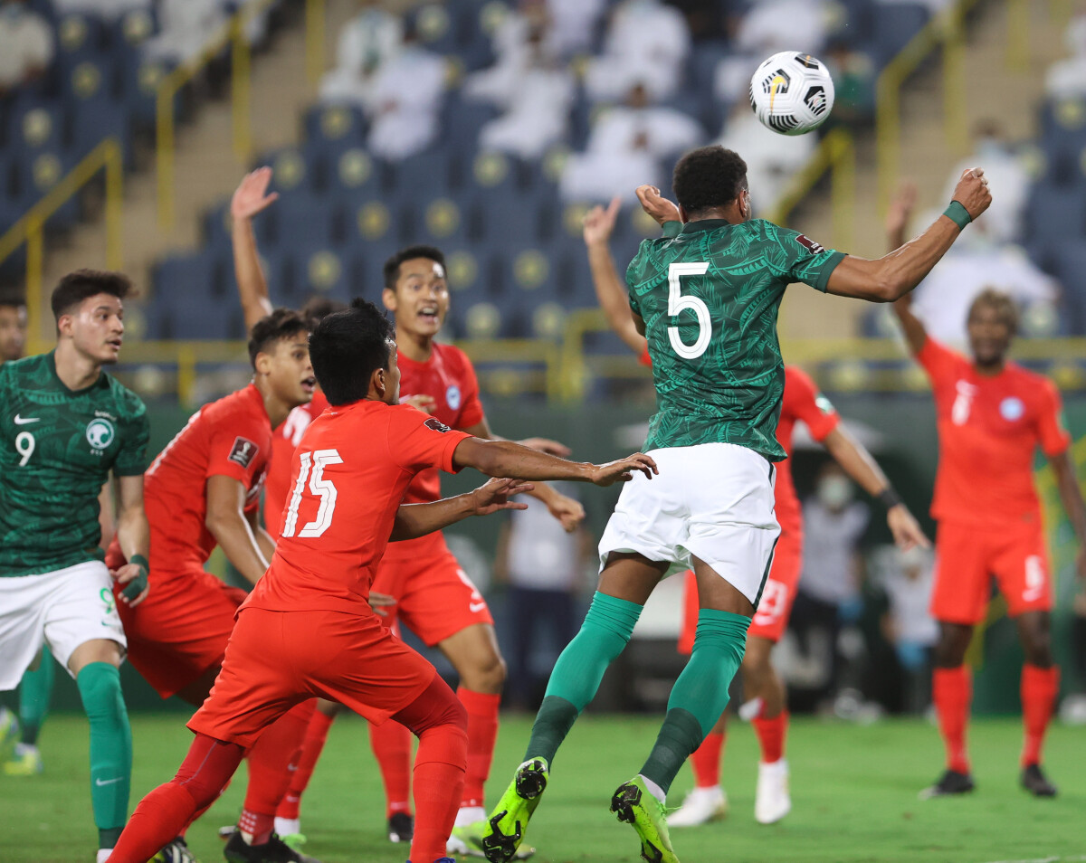 Asian Qualifiers Group D Saudi Arabia Remain In Charge With Late Show Against Singapore